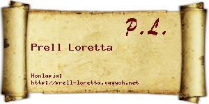 Prell Loretta névjegykártya